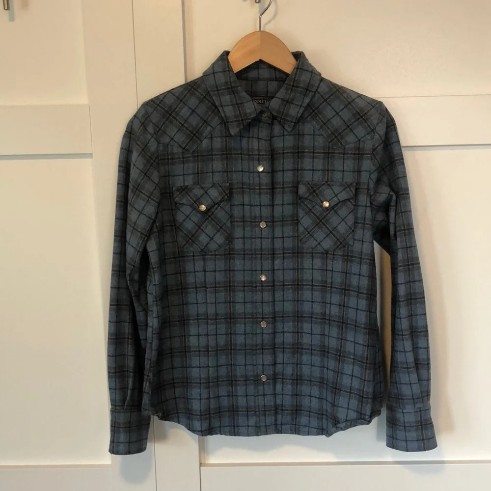 Pendleton Blue Plaid Button-Down Shirt